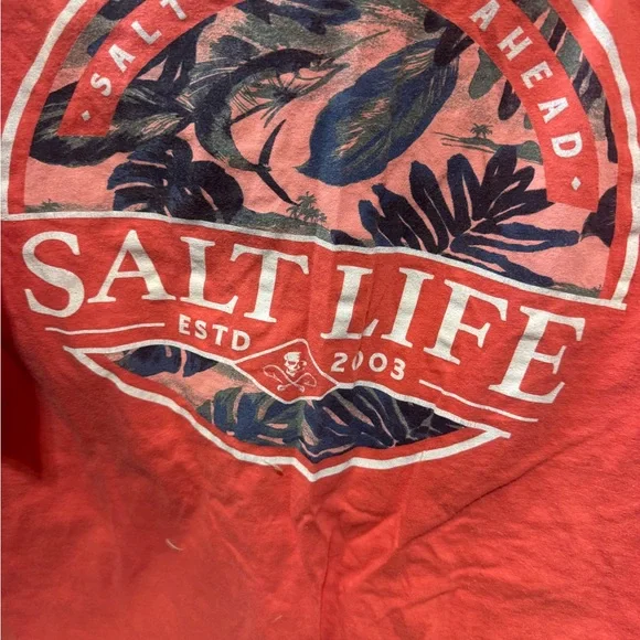Salt Life Men's Vibrant Red Short Sleeve Tee - Picture 3 of 3